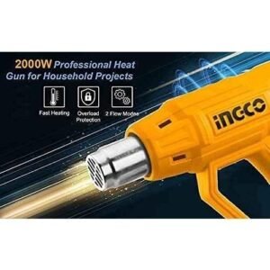 2000W Yellow Heat Gun with Scraper & 3 PCs Nozzles