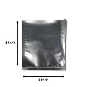 Silver Pouch One Side Clear Pouch 4" X 6" ( Pack of 1Kg )