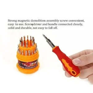 Screwdriver Set, Steel 31 in 1 for PC/Household/Furniture/Tablet/Game Console/Electronic Devices (Multicolor)