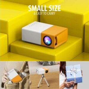 Mini Projector 4K 1080P Home Theater Outdoor Projector with USB Interfaces and Remote Control, Compatible with Smartphone/Tablet/Laptop/TV Stick/USB Drive