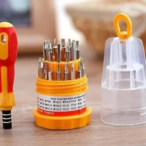 Screwdriver Set, Steel 31 in 1 for PC/Household/Furniture/Tablet/Game Console/Electronic Devices (Multicolor)