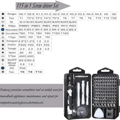 Screw Driver Tool Set Kit, Tool Kit, 115 in 1 Screwdriver Set, Electronics Magnetic Repair Tool Kit with Case for Repair (Multicolor)