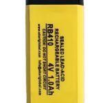 RB410 Rechargeable Sealed Lead Acid Battery 4V 1.0Ah – Long-Life Maintenance-Free Power Battery for Emergency Lights, Toys & Backup Devices (Pack of 1)