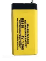 RB410 Rechargeable Sealed Lead Acid Battery 4V 1.0Ah – Long-Life Maintenance-Free Power Battery for Emergency Lights, Toys & Backup Devices (Pack of 1)
