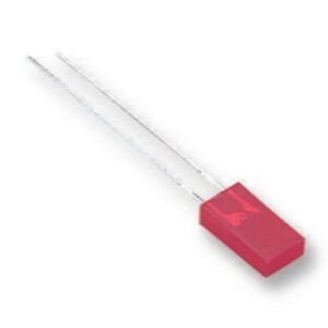 Red 5mm Rectangle FLAT LED Diffused Lens