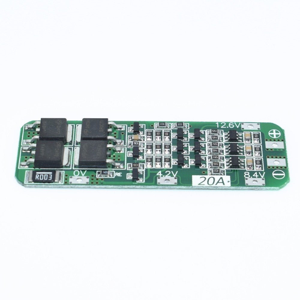 3S 20A 18650 3 Series Lithium Battery Protection Board 11.1V 12V 12.6V