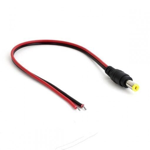 DC Male Jack Barrel Connector with Cable