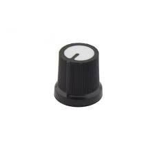 POTENTIOMETER KNOB BLACK PLASTIC (Pack of 5)