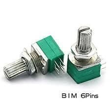 RK097G 50K Audio 6pin Shaft Amplifier Potentiomete (Pack of 5)