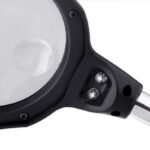 Helping Hand Magnifier Tool 3.5x & 12X with Soldering Iron Stand Adjustable Alligator Clip Clamps LED Magnifying Glass Len Workstation Light Battery Powered - Image 4