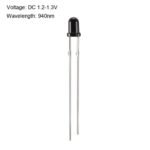 IR LED - Black- 3mm (Pack of 20) - Image 2
