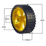 Plastic Toy Car Tire Wheel, Smart RC Car Robot Tyre's 1.7 inch (1Pcs) - Image 3