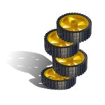 Plastic Toy Car Tire Wheel, Smart RC Car Robot Tyre's 1.7 inch (1Pcs) - Image 5