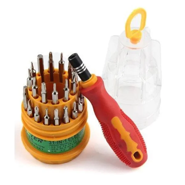 Screwdriver Set, Steel 31 in 1 for PC/Household/Furniture/Tablet/Game Console/Electronic Devices (Multicolor)