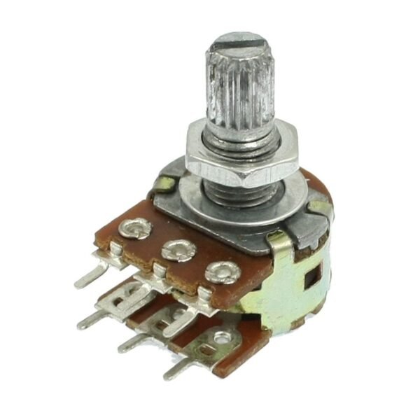 50K Ohm 6-Pin Dual Gang Rotary Potentiometer (Pack of 5)