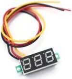 0.28 Inch 0-100V Three Wire DC Voltmeter Red