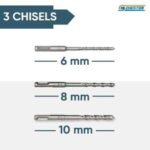 20mm 500W Rotary Hammer Drill Machine with 3 Pieces Drill Bits - Image 6