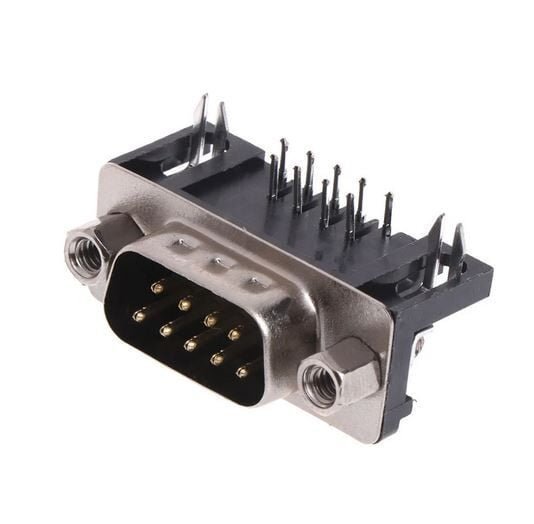 DB9-male-1-1.jpg DB9 9Pin Male Connector R/A - Image 1