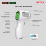 White & Grey Non Contact Digital Infrared Thermometer Temperature Gun with LCD Display - Image 2