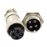 GX16 4 Pin - Aviation Plug Connector Panel Metal Mount Circular Metal Wire Connector Adapter Male Female Plug Socket (Pair of 2) - Image 5
