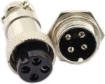 GX16 4 Pin - Aviation Plug Connector Panel Metal Mount Circular Metal Wire Connector Adapter Male Female Plug Socket (Pair of 2) - Image 6