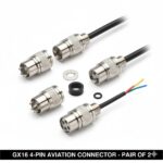 GX16 4 Pin - Aviation Plug Connector Panel Metal Mount Circular Metal Wire Connector Adapter Male Female Plug Socket (Pair of 2) - Image 4