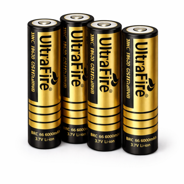 High-Capacity Rechargeable Battery 18650-3.7V 6000mAh 18650 Long-Lasting Power Bluetooth Speakers, Toys, and Flashlights (Pack of 4)