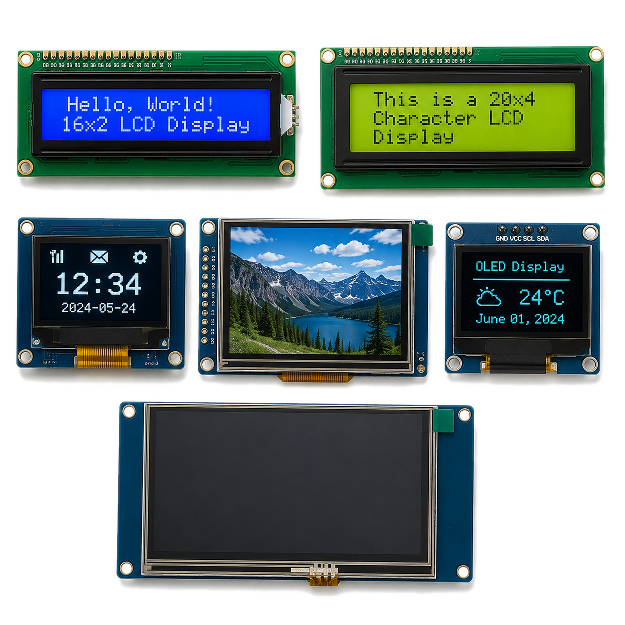 16x2 character LCD display module